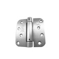 Orca Hardware Spring Steel Hinge 4" X 4" X 5/8" Radius Corner, Z Hole Pattern, Bright Polished Chrome
