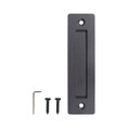 Orca Hardware Barn Door Flush Pull 8.62", Matte Black
