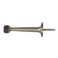 Orca Hardware Hd Rigid Door Stop With Gray Tip Heavy Duty, Brass, 3-1/4" Length, Satin Nickel