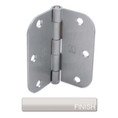 Hager Full Mortise Residential Hinge 5/8" Radius Corner Plain Bearing Steel 3-1/2" X 3-1/2", Satin Nickel