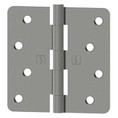Hager Full Mortise Residential Hinge 1/4" Radius Corner Plain Bearing Steel 3-1/2" X 3-1/2", Bright Polished Chrome