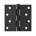 Deltana 4" X 4" Square Corner Hinge Residential Steel, .085 Thickness, Oil Rubbed Dark Bronze