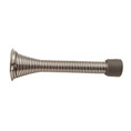 Orca Hardware 3-1/8" Spring Door Stop With Grey Tip, Bright Polished Chrome