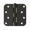 Deltana 4" X 4" X 5/8" Radius Corner Hinge Steel, .085 Thickness, Oil Rubbed Dark Bronze (Pair)