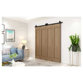 Orca Hardware 75" Flat Track Kit For Bifold Doors, Top Mount, Maximum Weight 2 Panel: 120 Lbs., Maximum Weight 4 Panel: 220 Lbs., Matte Black