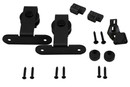 Orca Hardware Double Door Kit For Cabinet Track For Top Mount Hangers Hanger Hanging A Second Door, Matte Black