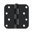 Deltana 4" X 4" X 5/8" Radius Corner Hinge Steel, .085 Thickness, Black Painted (Pair)