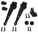 Orca Hardware Double Door Kit For Cabinet Track For Spear Hangers Hanger Hanging A Second Onto A, With, Matte Black