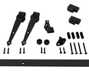 Orca Hardware 5' Barn Door Flat Track Kit For Spear Hangers Hanger Decorative Interior Mini Sliding Hardware, For Furniture, Mirrors Or Light S, 60 Lbs Rating, For Openings Up To 30 Inches Wide, Matte Black