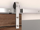Orca Hardware 8' Barn Door-Flat Track Kit With Standard Drop Hangers, (Two 4' W/Connector Plate), Includes, Spacers, End Stops, Floor Guide, Connector, Anti-Jump Blocks And All Necessary Fasteners, Steel, Satin Stainless