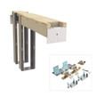 Orca Hardware Pk1200 Pocket Door Frame Kit 8' With 2 Ball Bearing Rollers, 200 Lb Capacity, 3-Wheel-PK1200-96-BB