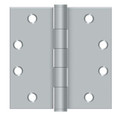 Orca Hardware Commercial Steel Hinge X Nrp 4-1/2" Square Corner Plain Bearing, Non-Removable Pin, Satin Chrome