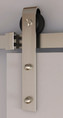 Orca Hardware Barn Door-Flat Track Standard Drop Hanger, Satin Nickel