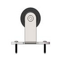 Orca Hardware Barn Door-Flat Track Top Mount Hanger, Satin Nickel