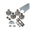 Orca Hardware Byst-500 Steel Track Kit Bypass Door Hardware, 93.5 Inch, (4) Dial-Adjust Hangers, And Hardware, For Two Sliding Closet Doors, 3/4" To 1-3/8" Thickness, Up To 60 Lbs. Each