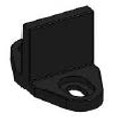 Orca Hardware Barn Door-Flat Track Guide For, Matte Black