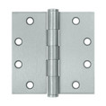 Orca Hardware Commercial Steel Hinge 4" X 4" Square Corner Plain Bearing, Satin Chrome