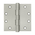 Orca Hardware Commercial Steel Hinge 4" X 4" Square Corner Plain Bearing, Satin Nickel