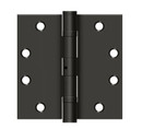 Orca Hardware Commercial Steel Hinge X Nrp 4-1/2" Square Corner Ball Bearing, Non-Removable Pin, Matte Black