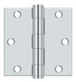Orca Hardware Commercial Steel Hinge 3.5" X 3.5" Square Corner Plain Bearing, Bright Polished Chrome