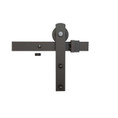 Orca Hardware 6' Barn Door-Flat Track Kit With Arched Hangers, Top Thrubolt, Includes, Spacers, End Stops, Floor Guide, Connector, Anti-Jump Blocks And All Necessary Fasteners, Matte Black