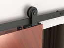 Orca Hardware 6'6" Barn Door-Flat Track Kit With Top Mount Hangers 6', Includes, Spacers, End Stops, Floor Guide, Connector, Anti-Jump Blocks And All Necessary Fasteners, Matte Black