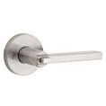 Kwikset Halifax Keyed Entry Lever Smartkey With Round Rose, 6-Way Adjustable Latch And Round Corner Strike, Satin Nickel