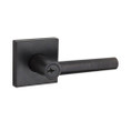 Kwikset Milan Keyed Entry Lever Smartkey With Square Rose, Round Corner Adjustable Latch And Round Corner Strike, Venetian Bronze