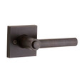 Kwikset Milan Keyed Entry Lever Smartkey With Square Rose, Round Corner Adjustable Latch And Round Corner Strike, Venetian Bronze
