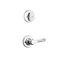 Kwikset Dorian Lever Interior Single Cylinder Handleset Trim, Bright Polished Chrome
