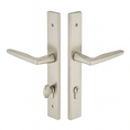 Emtek 15A1 Multi Point Lock Trim (Door Config 5) - Brass Plates, Modern Style (1.5" x 11") | Satin Nickel