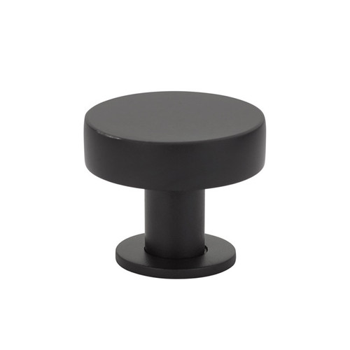 Emtek Cadet Knob 1-1/4", 1-1/8" Projection, Flat, Matte Black