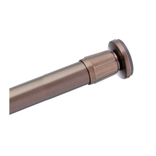 Moen Donner Straight Shower Curtain Rod, Aluminum 1” Diameter X 5' Length With Chrome-Plated Adjustable Flanges, Old World Bronze