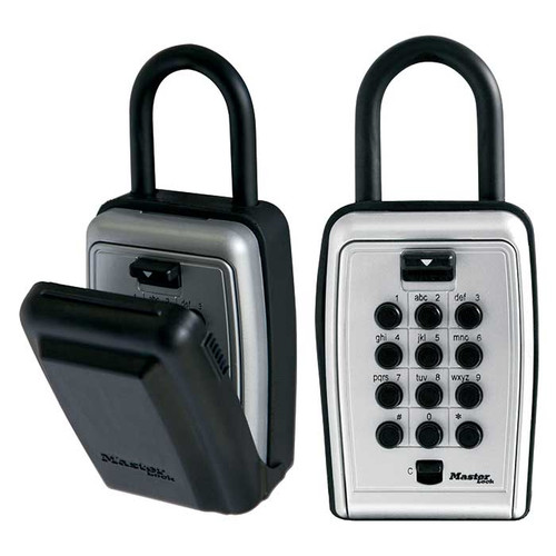 Master Lock Push Button Lock Box Portable, Body Width: 3-1/8" (79mm), Shackle Length: 1-5/6" (47mm), Shackle Width: 1-13/32" (36mm), Shackle Diameter: 3/8" (10mm)