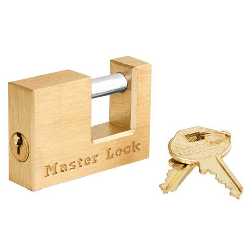 Master Lock Coupler Latch Lock Solid Brass With 3/4In (19mm) Shackle