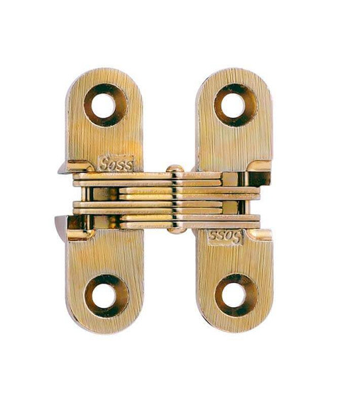 Soss Model 203C Invisible Hinge For 3/4" Thick Wood Or Metal Applications, Satin Brass