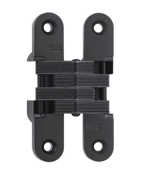 Soss Model 212 Invisible Hinge For 1-1/8" To 1-3/8" Thick Wood Or Metal Applications, Matte Black