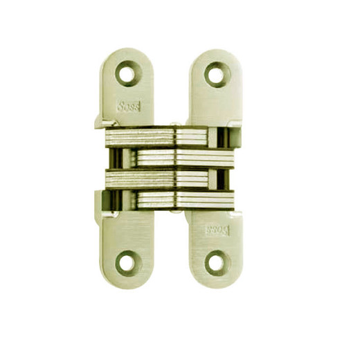 Soss Invisible Hinge For 1-3/8" To 1-3/4" Thick Wood Or Metal Door, Satin Brass