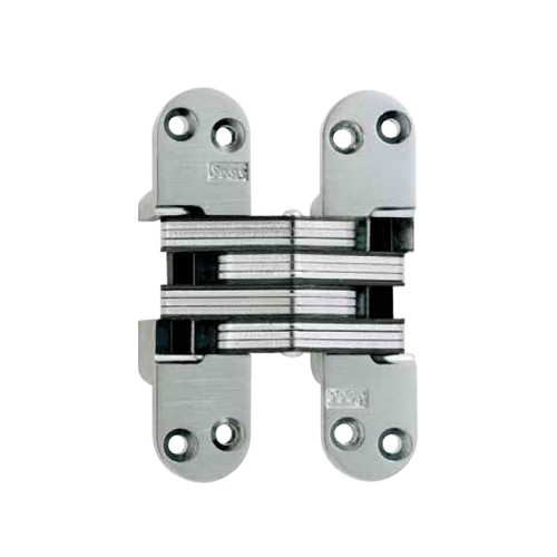 Soss Model 218 Invisible Hinge For 1-3/4" To 2" Thick Wood Or Metal Applications, Satin Chrome