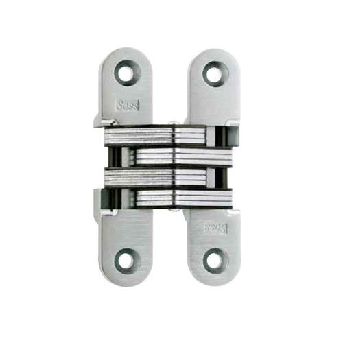 Soss Invisible Hinge For 1-3/8" To 1-3/4" Thick Wood Or Metal Door, Satin Nickel
