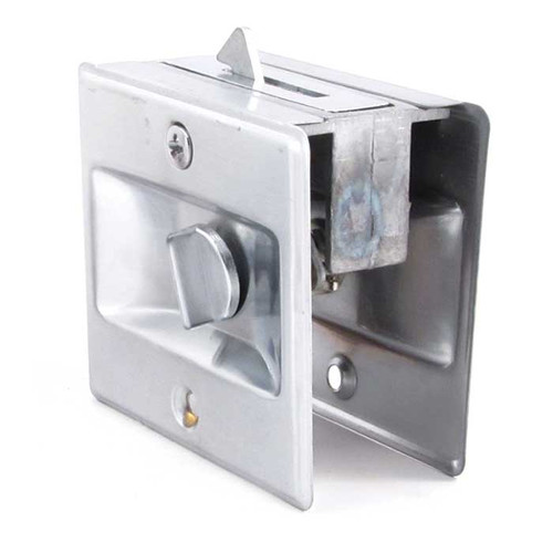 Cal-Royal Privacy Sliding Door Lock Function, Satin Nickel