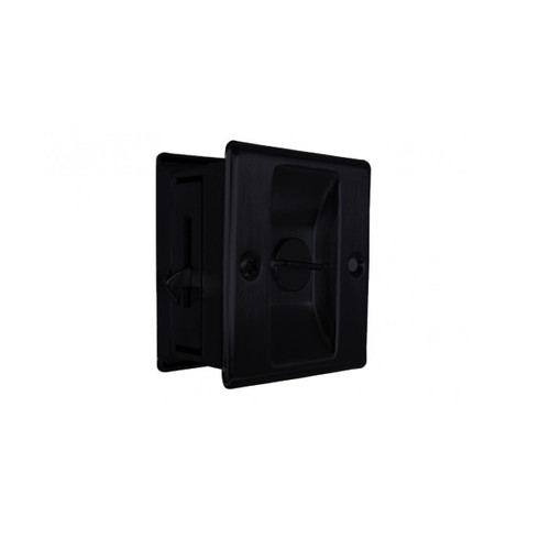 Cal-Royal Privacy Sliding Door Lock Function, Flat, Matte Black