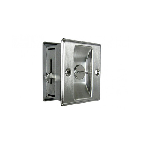 Cal-Royal Privacy Sliding Door Lock Function, Bright Polished Chrome