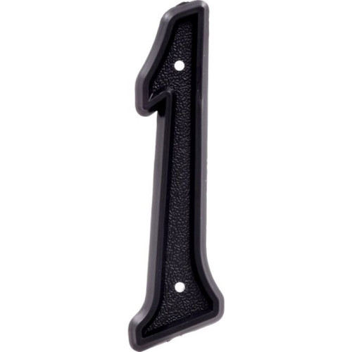 Hillman House Number-1 Hillman 5-/2" Plastic -, Matte Black