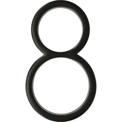 Hillman House Number-8 Distinctions 5" Floating Mount -, Black