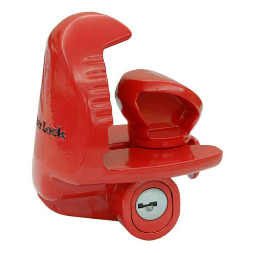 Master Lock Trailer Coupler Lock Universal, Keyed Different, Fits 1-7/8" (48mm), 2" (51mm) And Most 2-5/16" (59mm), Red