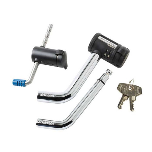Master Lock Receiver Lock Swivel Head™ With Stainless Steel Adjustable Coupler Latch, Keyed Different, Fits Both 1/2" (13mm) And 5/8" (16mm) S