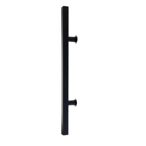 Emtek Long Door Pull Square, 24", Flat, Matte Black