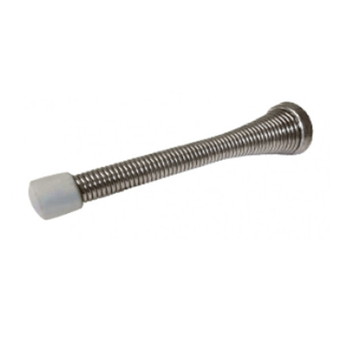 Cal-Royal Flexible Door Stop 3-3/4" Heavy Duty Jumbo Spring With Screw And Metal Base, Satin Nickel