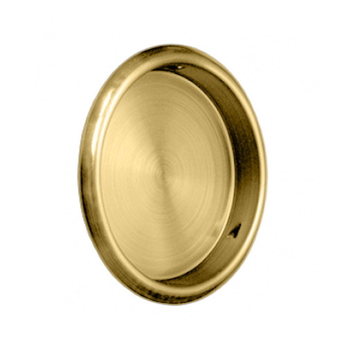Cal-Royal Drive In Finger Pull Without Nails, 2-1/8" Diameter, Antique, Satin Brass Blackened